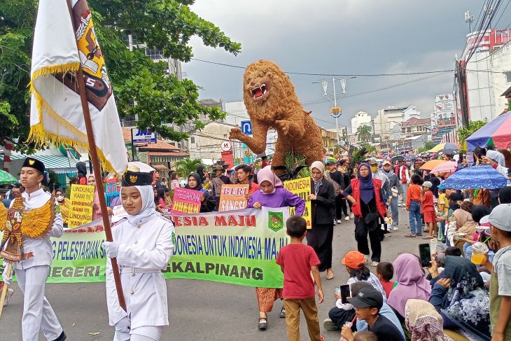 Semarak Pawai Karnaval HUT Ke-78 RI di Pangkalpinang