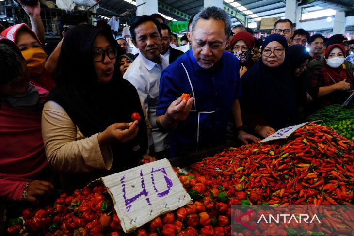 Menteri Perdagangan Pantau Harga Sembako di Pasar Flamboyan