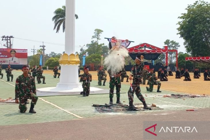 Gladi Bersih Persiapan Upacara HUT ke-78 TNI di Babel