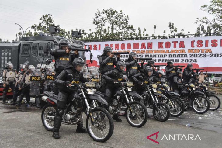 Simulasi pengamanan Pemilu di Tasikmalaya