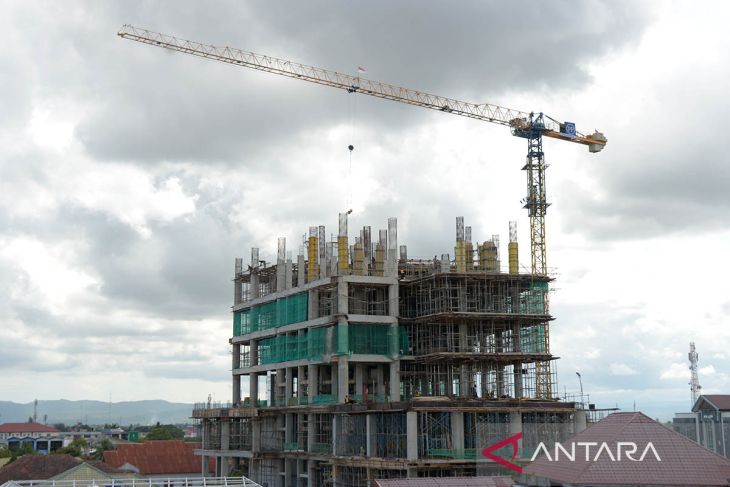FOTO - Progres pembangunan gedung landmark BSI di Aceh