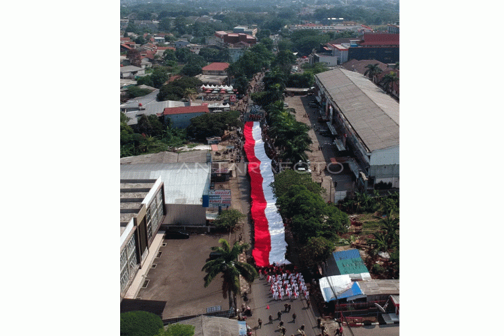Kirab kebangsaan merah putih di Bogor