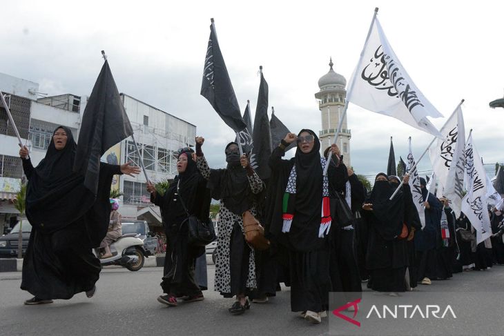 FOTO - Aksi Solidaritas untuk Palestina di Banda Aceh