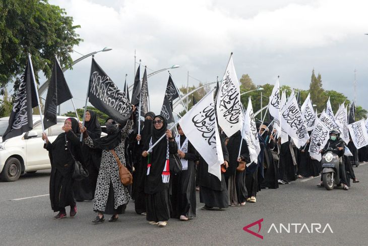 FOTO - Aksi Solidaritas untuk Palestina di Banda Aceh