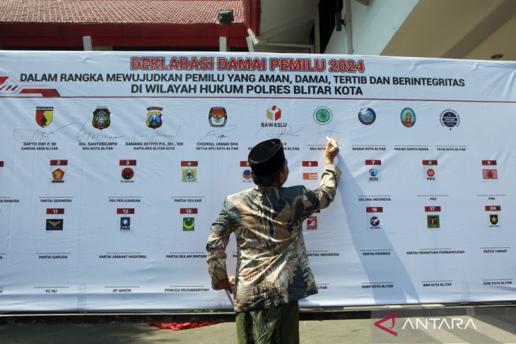 Deklarasi Pemilu 2024 Damai di Blitar