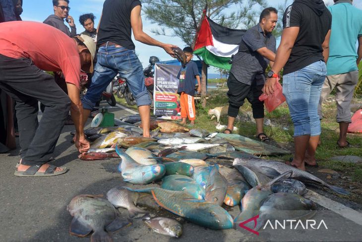 FOTO-Lelang Ikan Donasi untuk Palestina