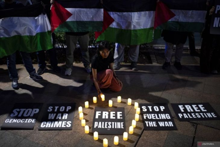 Aksi solidaritas untuk warga Palestina