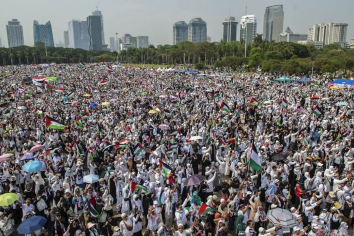 Aksi akbar Aliansi Rakyat Indonesia Bela Palestina