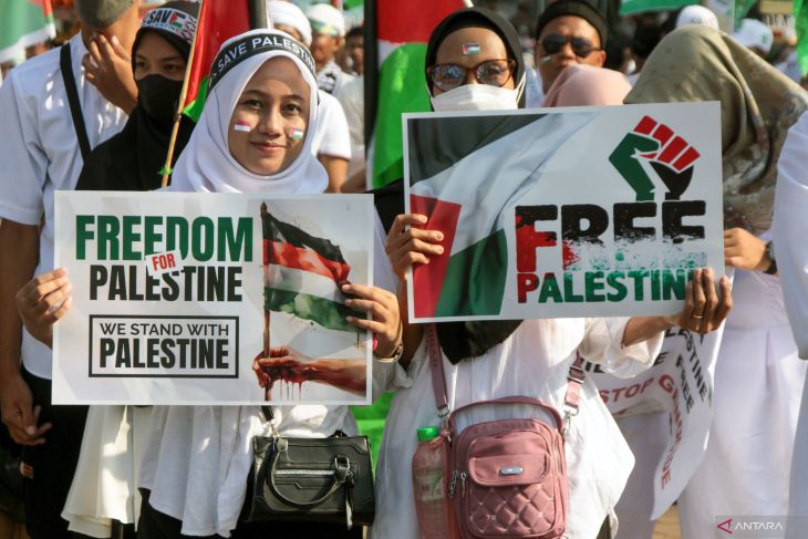Aksi bela Palestina di Sidoarjo