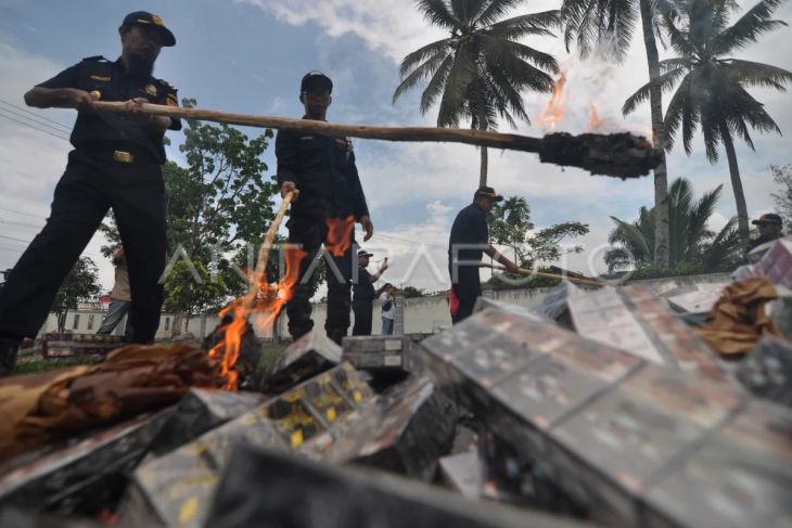 Pemusnahan barang Negara hasil penindakan di Bengkulu