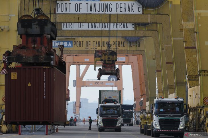 Arus peti kemas di PT Terminal Petikemas Surabaya