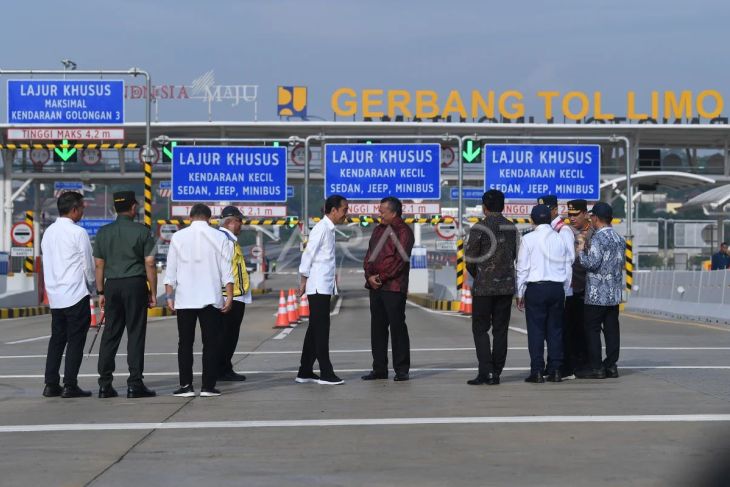 Presiden Jokowi meresmikan tol Pamulang-Cinere-Raya Bogor