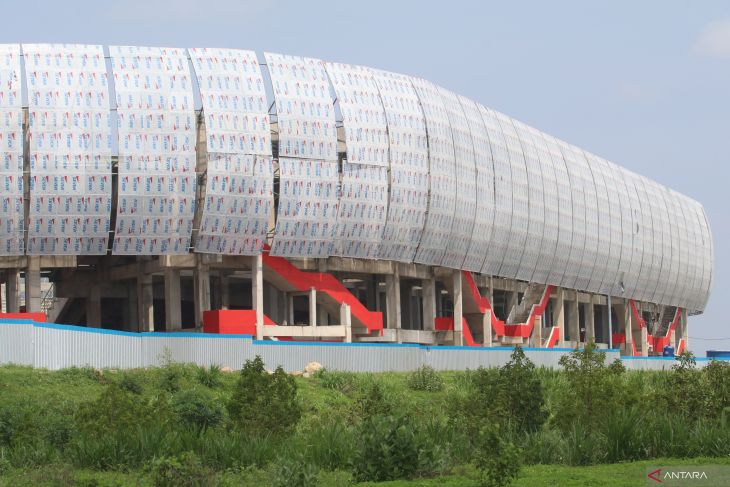 Progres pembangunan stadion Gelora Daha Jayati Kediri