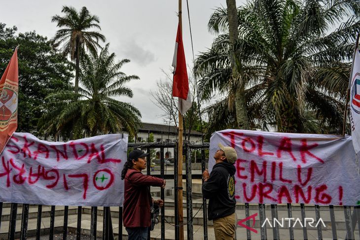 Aksi mahasiswa di Bandung terkait Pemilu 2024