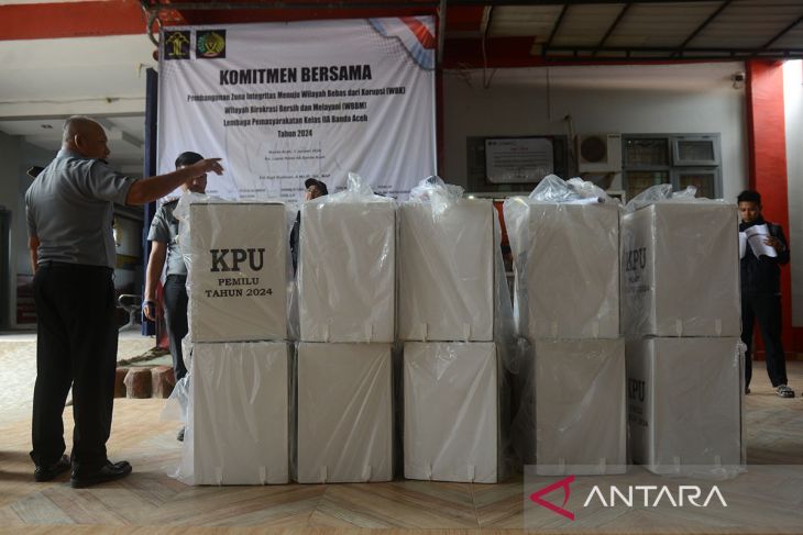 FOTO - Distribusi logistik pemilu di Lapas Banda Aceh
