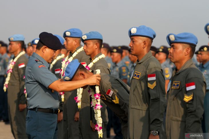 Penyambutan Satgas Maritime Task Force TNI Konga XXVIII