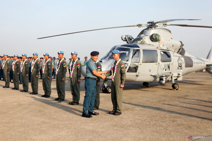 Penyambutan Satgas Maritime Task Force TNI Konga XXVIII