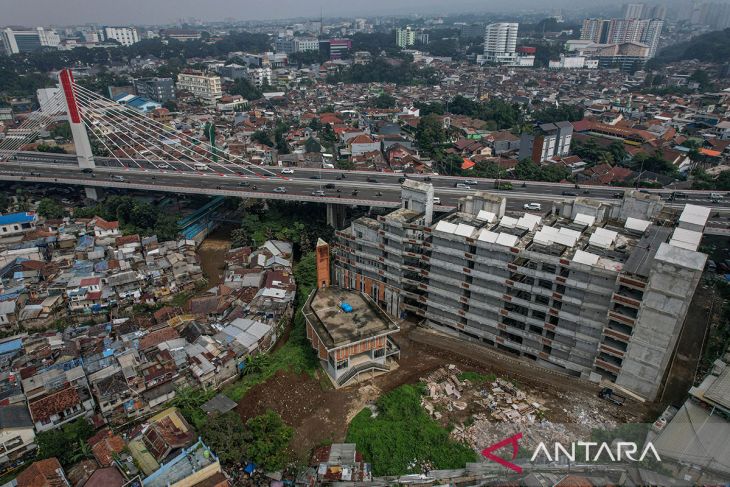 Progres pembangunan rumah deret Tamansari