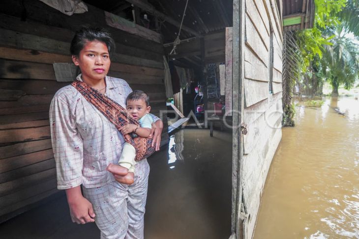 Banjir luapan Sungai Batanghari di Muaro Jambi