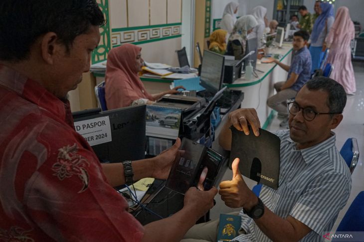 Perekaman biometrik visa jemaah haji 2024