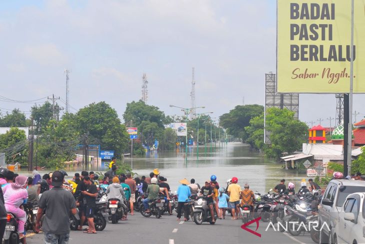 Jalur pantura Demak-Semarang terputus akibat banjir