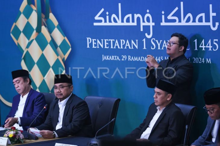 Pengumuman hasil sidang isbat 1 Syawal 1445 H