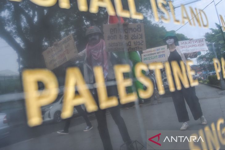 Aksi solidaritas untuk Palestina di Bandung