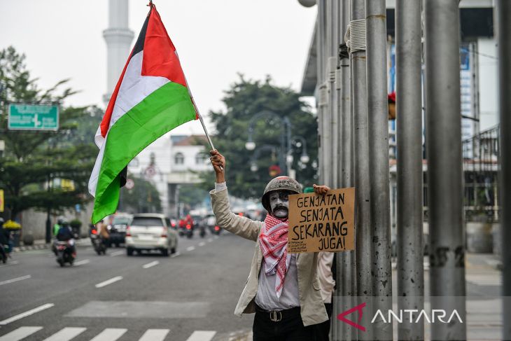 Aksi solidaritas untuk Palestina di Bandung