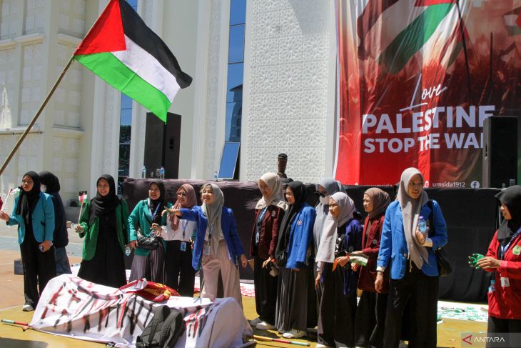 Aksi bela Palestina di Sidoarjo