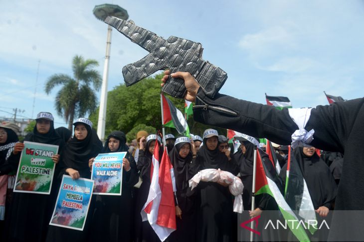FOTO - Aksi bela Palestina di Aceh