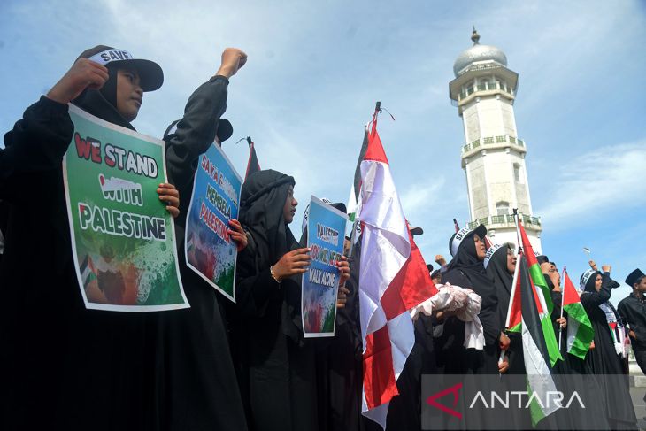 FOTO - Aksi bela Palestina di Aceh