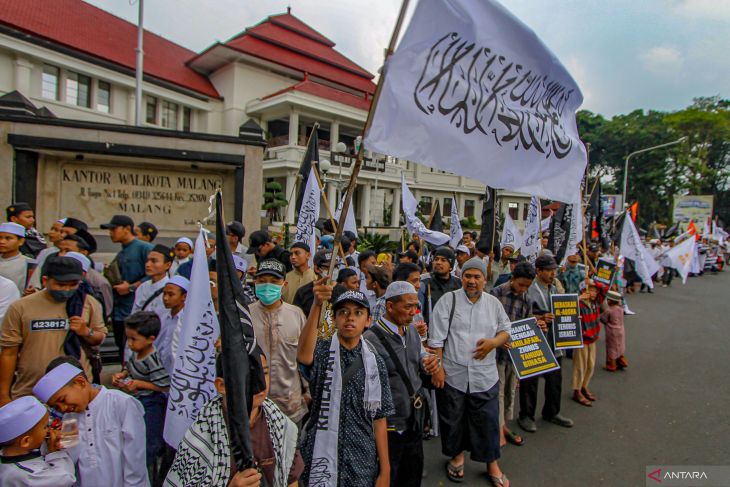 Aksi bela Palestina di Malang