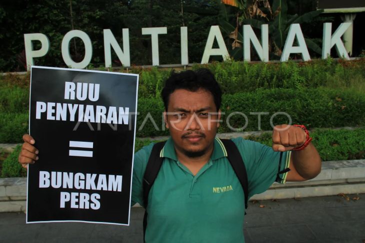 Jurnalis Pontianak menolak RUU Penyiaran