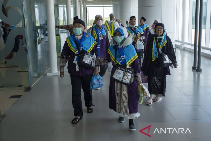 Kedatangan jamaah haji di Bandara Kertajati