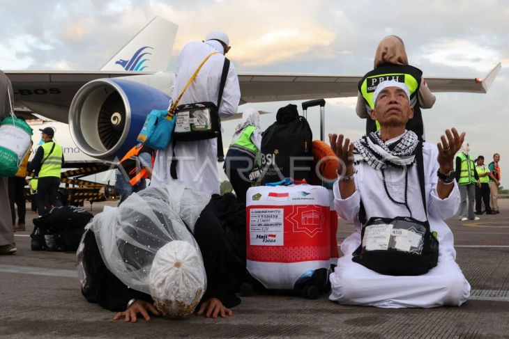 Kedatangan jamaah haji di Tanah Air