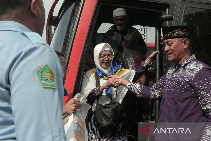 Kedatangan jamaah haji di Cianjur