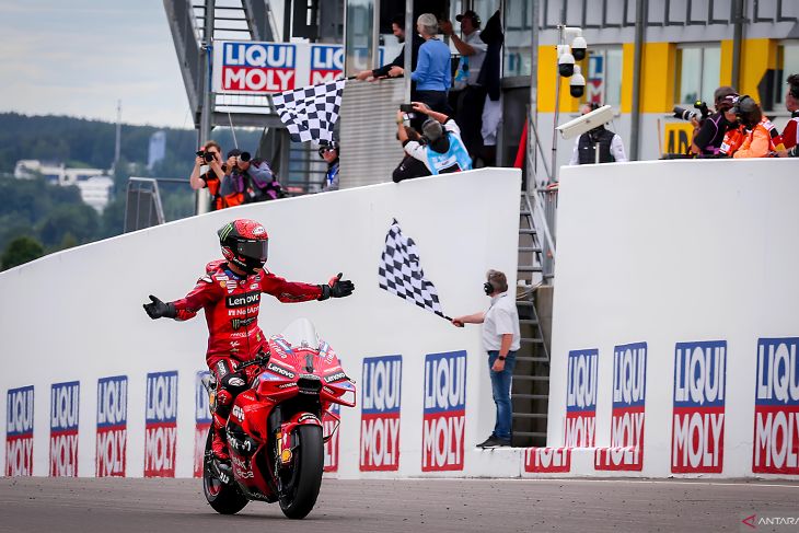 Hasil latihan MotoGP Jerman 2025: Di Giannantonio kalahkan Marquez