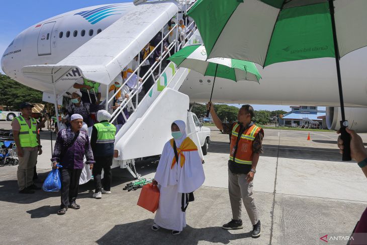 Sembilan kloter jamaah haji Aceh telah kembali ke Tanah Air