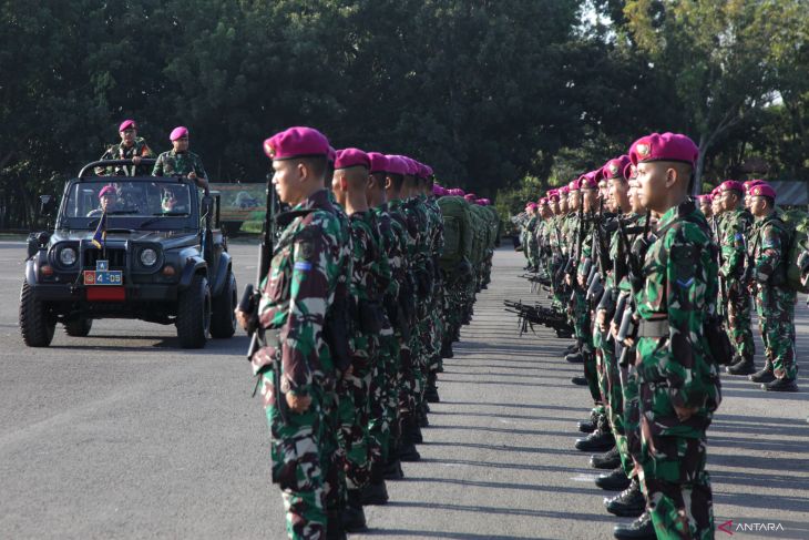 Penyambutan Satuan Tugas Marinir Pulau Terluar