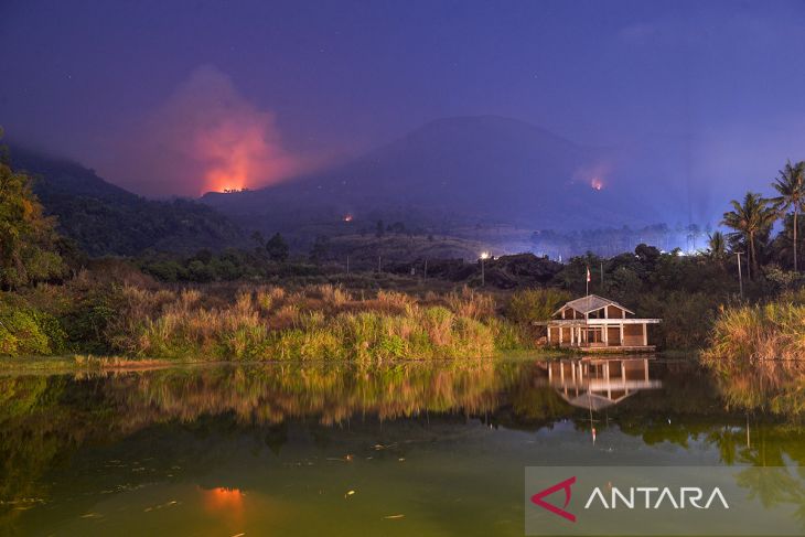 Kebakaran hutan di Gunung Guntur