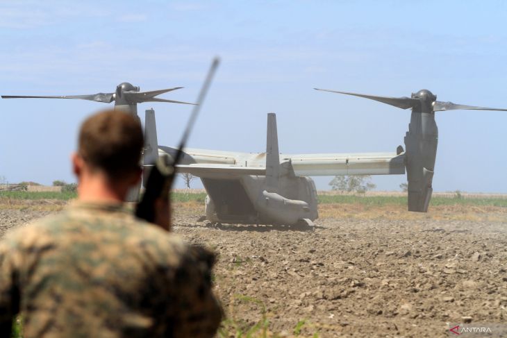 Pesawat Bell Boeing V-22 Osprey latihan Mobile Udara