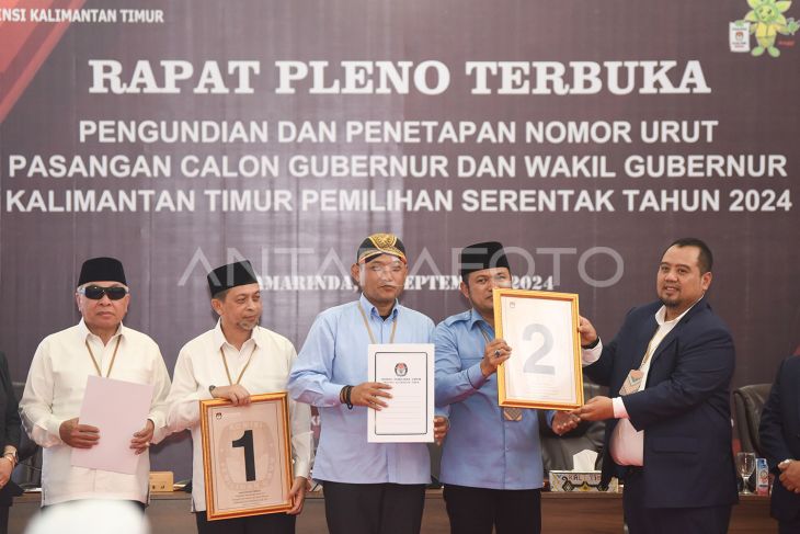 Penetapan nomor urut pasangan Cagub dan Cawagub Kaltim 2024