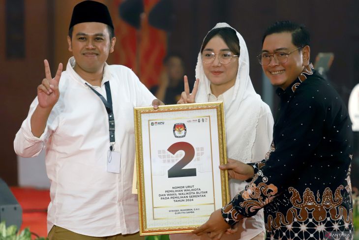 Pengundian nomor urut Pilkada Kota Blitar 2024