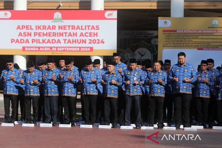 FOTO - Ikrar netralitas ASN Aceh pada Pilkada 2024