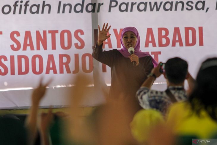 Kampanye Khofifah di pabrik Sidoarjo