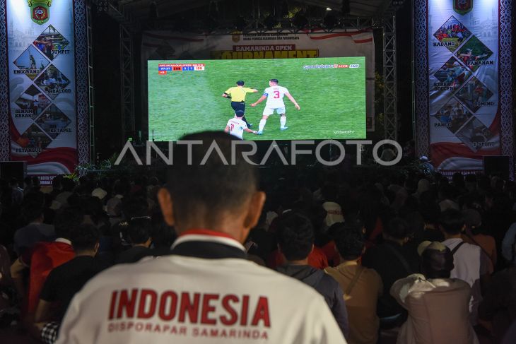 Nobar Timnas Indonesia di Samarinda