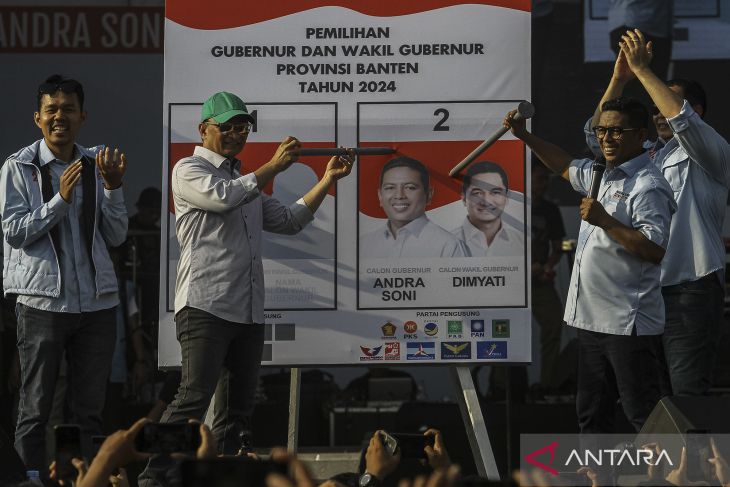 Kampanye Cagub-Cawagub Banten Andra-Dimyati di Kota Serang