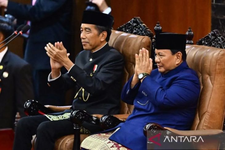 Suasana pelantikan presiden dan wakil presiden di MPR