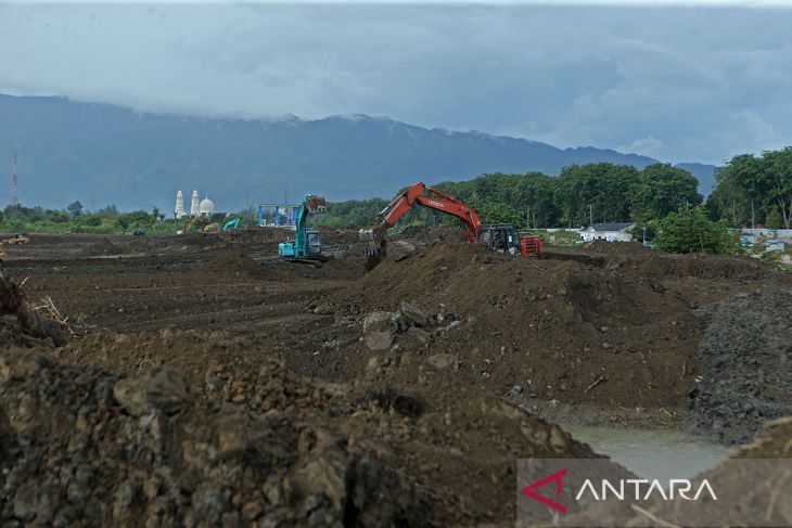 FOTO - Progres pembangunan proyek bendungan karet Krueng Aceh