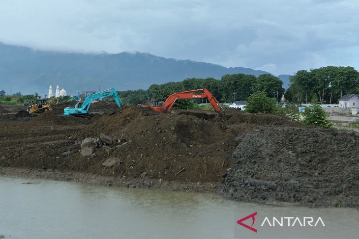 FOTO - Progres pembangunan proyek bendungan karet Krueng Aceh